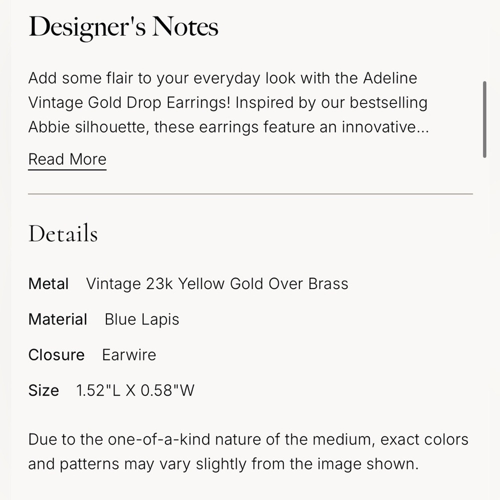 NWT Kendra Scott Vintage Adeline Earring - Picture 5 of 5